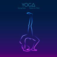 Yoga pose woman&#039;s silhouette N5