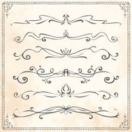 Set of vintage vector dividers N40