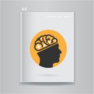 Creative brain Idea concept on blank book cover N2