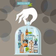Ecology concept Eco city