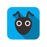 Ant face flat design