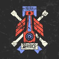 Car service piston emblem N2