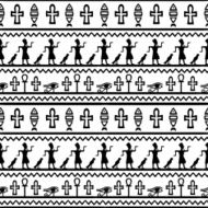 Tribal art Egyptian vintage ethnic seamless borders pattern N2