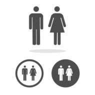 Vector a man and lady toilet sign Illustration EPS10 N25