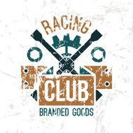 Car racing club emblem
