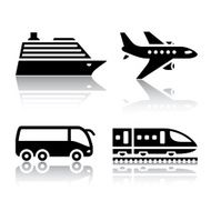 set of transport icons N7