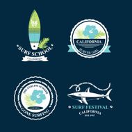 Surfing summer icons N3