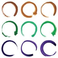 Circular Secondary Color Brush Stroke
