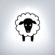 black silhouette of sheep N17