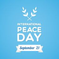 International Peace Day with olive branch N2