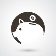 Piggy bank icon vector N2