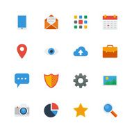 Set flat vector icons Icons for web site app ui N2