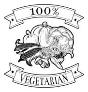 Vegetarian 100 percent label N2