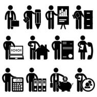 People Employee Office Job Pictogram