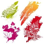 Brush Stroke &amp; Leaf Backgrounds