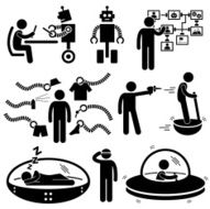 Future Robot Technology Pictogram