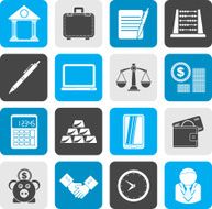Silhouette Business and office icons N30