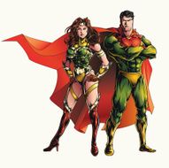 Superhero couple N4