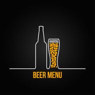 beer bottle glass deign background