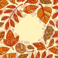Circular composition of decorative autumn leaves N2