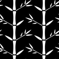 Seamless pattern with silhouettes bamboo trees N5