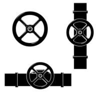 Valve Wheel and Steam Pipe Plumbing