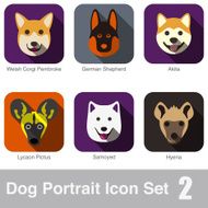 Dog animal face character icon series N8