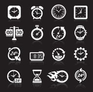 Clocks white icons