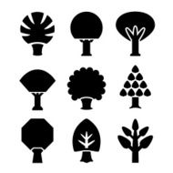 Set icons of trees