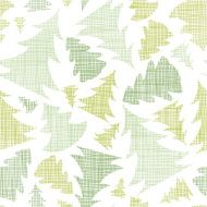 Green Christmas trees silhouettes textile seamless pattern background