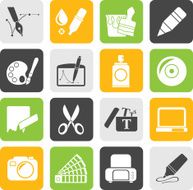 Silhouette Graphic and web design icons