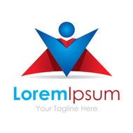 Super man red show host element icons business logo