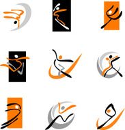Asbtract dancing icons