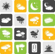 Silhouette Weather and meteorology icons