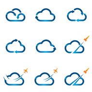 Set of Cloud icons 1