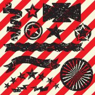 Circus Retro Grunge Banners &amp; Stars