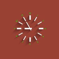 Clock with transparent shadow