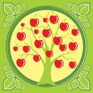 Fruit tree with apples