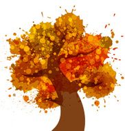 Grunge Autumn Tree icon