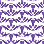 Scottish Thistle Wavy Repeating Pattern N3