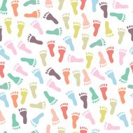 Seamless pattern with colorful footprints N3