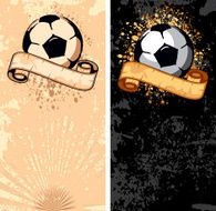 Soccer ball on grunge background N3