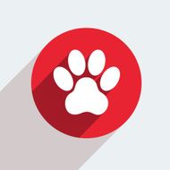 Vector red circle icon on gray background Eps10 N49