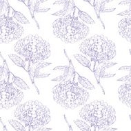 Hydrangea seamless pattern