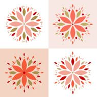 Abstract flower blossom set N2