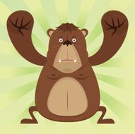 Vector cartoon bear