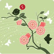 floral background illustration N16
