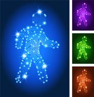 Walking Man Circuit Board Color Set