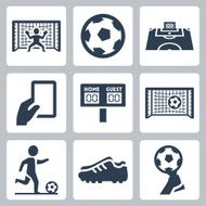 Soccer vector Icons set N4