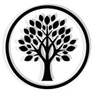 black tree icon vector N2